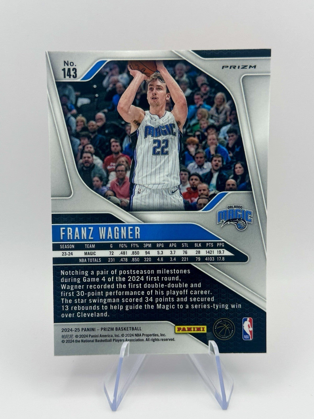 2024-25 Panini Prizm Franz Wagner Red #143 Orlando Magic NBA Card