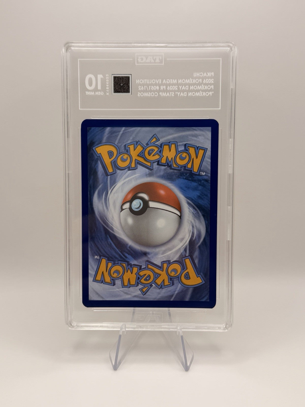 Pokémon Day 2026 Pikachu Cosmos Stamp Promo #051/162 TAG 10 Gem Mint