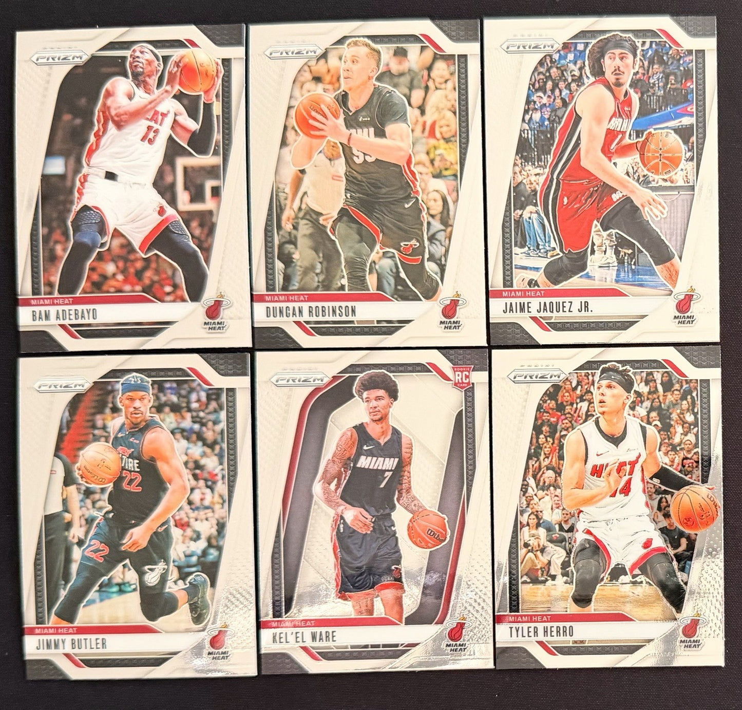 Miami Heat Team Lot Panini Prizm Cards Butler Herro Adebayo Ware RC NM NBA Card