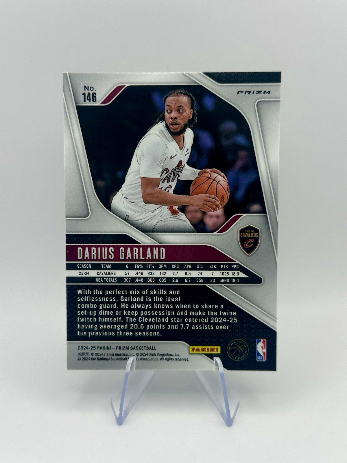 2024-25 Panini Prizm Darius Garland #146 Silver Cleveland Cavaliers NBA Card