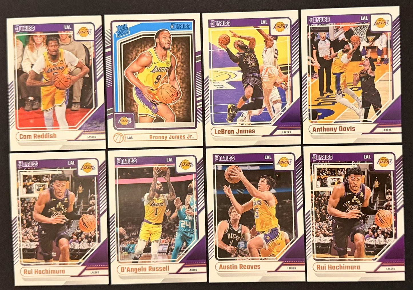 2024-25 Donruss Los Angeles Lakers Team Lot Bronny James LeBron RC NBA Card