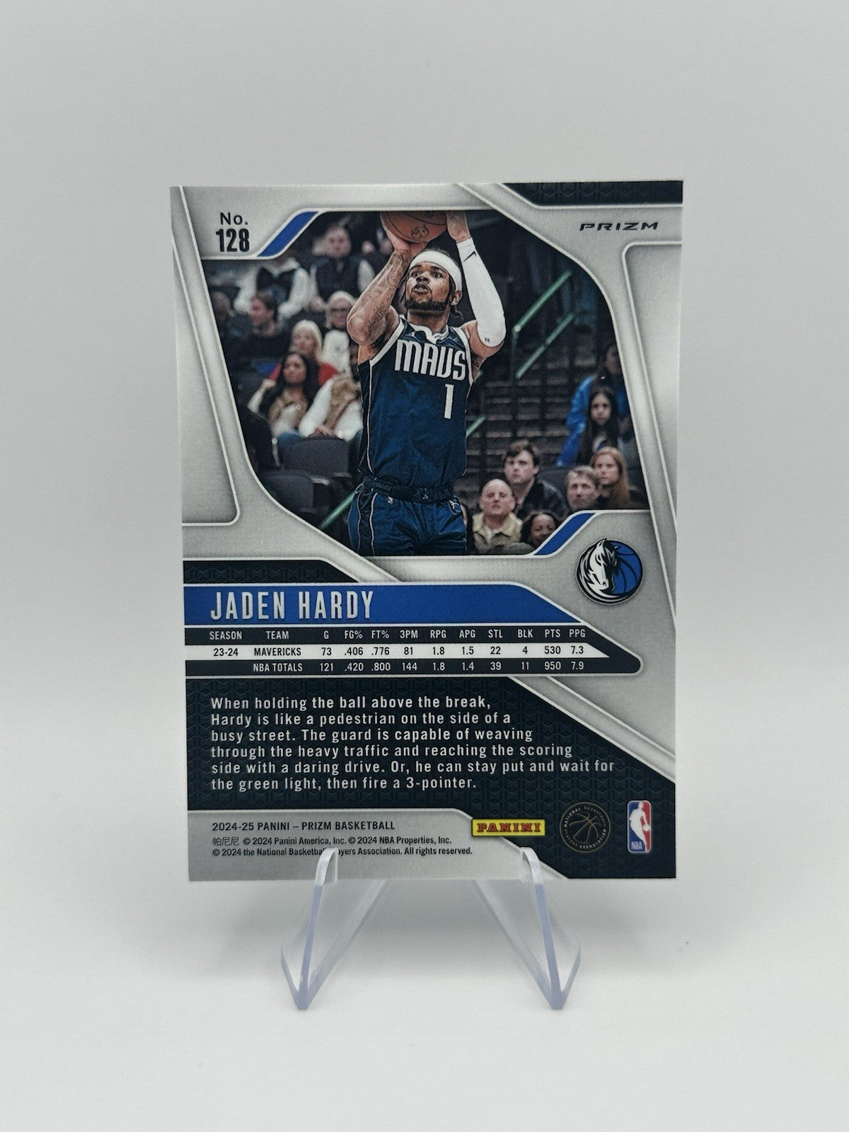 2024-25 Panini Prizm Green Ice Prizm #128 Jaden Hardy Dallas Mavericks NBA Card