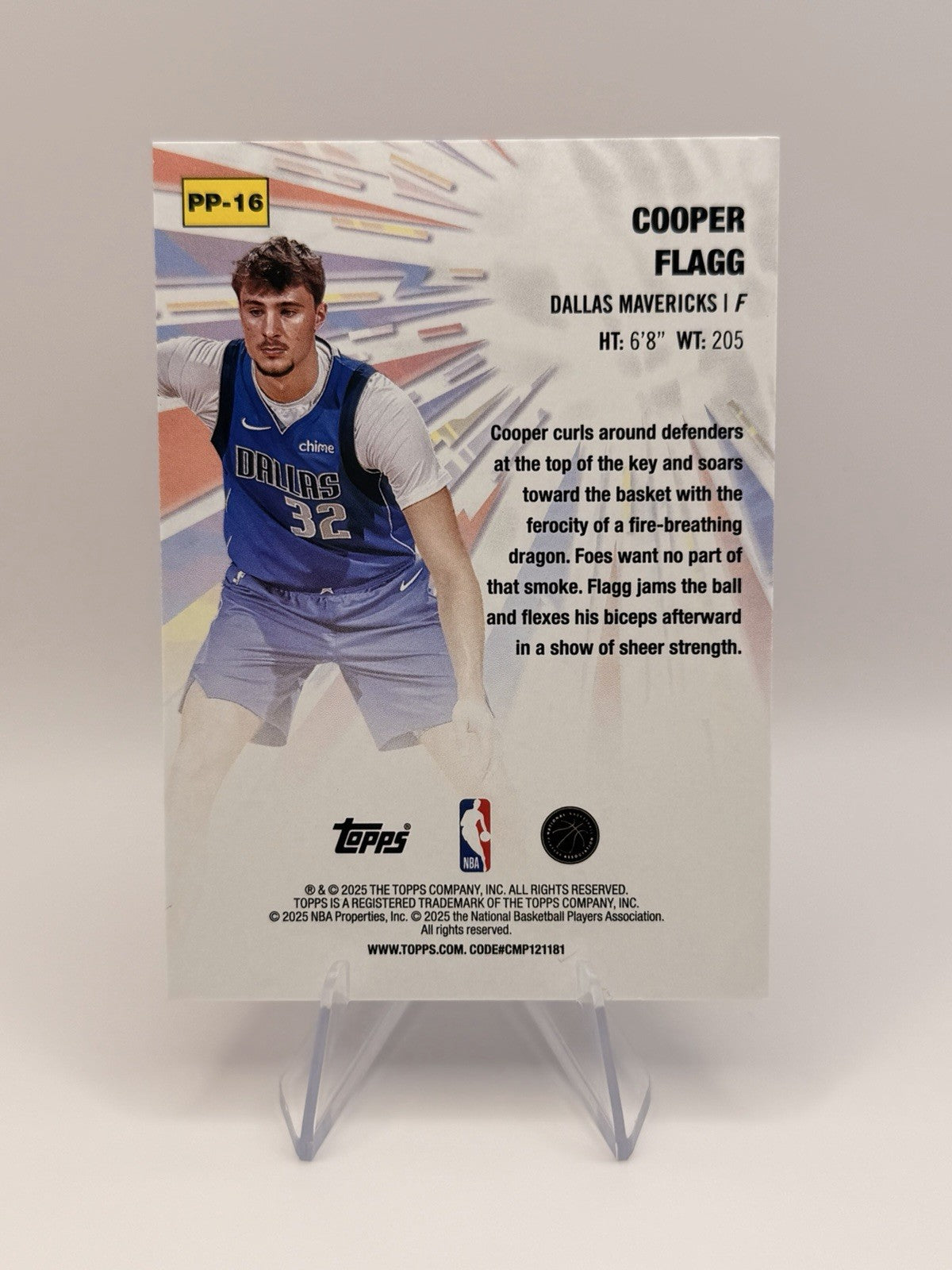 2025-26 Topps Cooper Flagg Power Players RC #PP-16 Mavericks Rookie