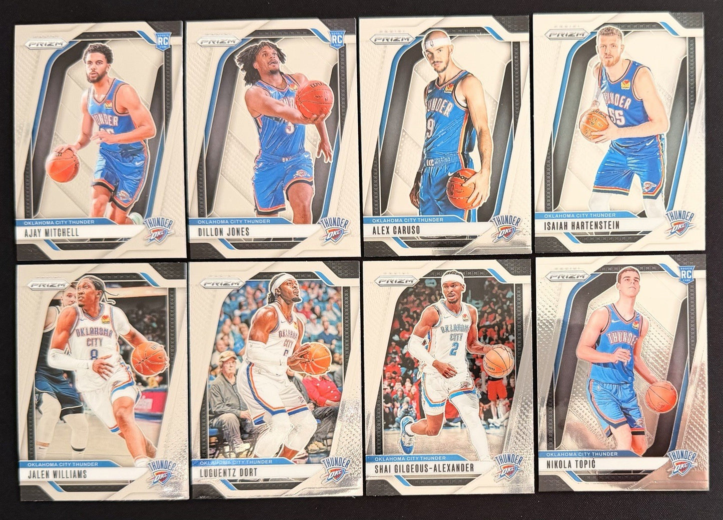 Oklahoma City Thunder Team Lot Panini Prizm Cards SGA Jalen Williams RC NM