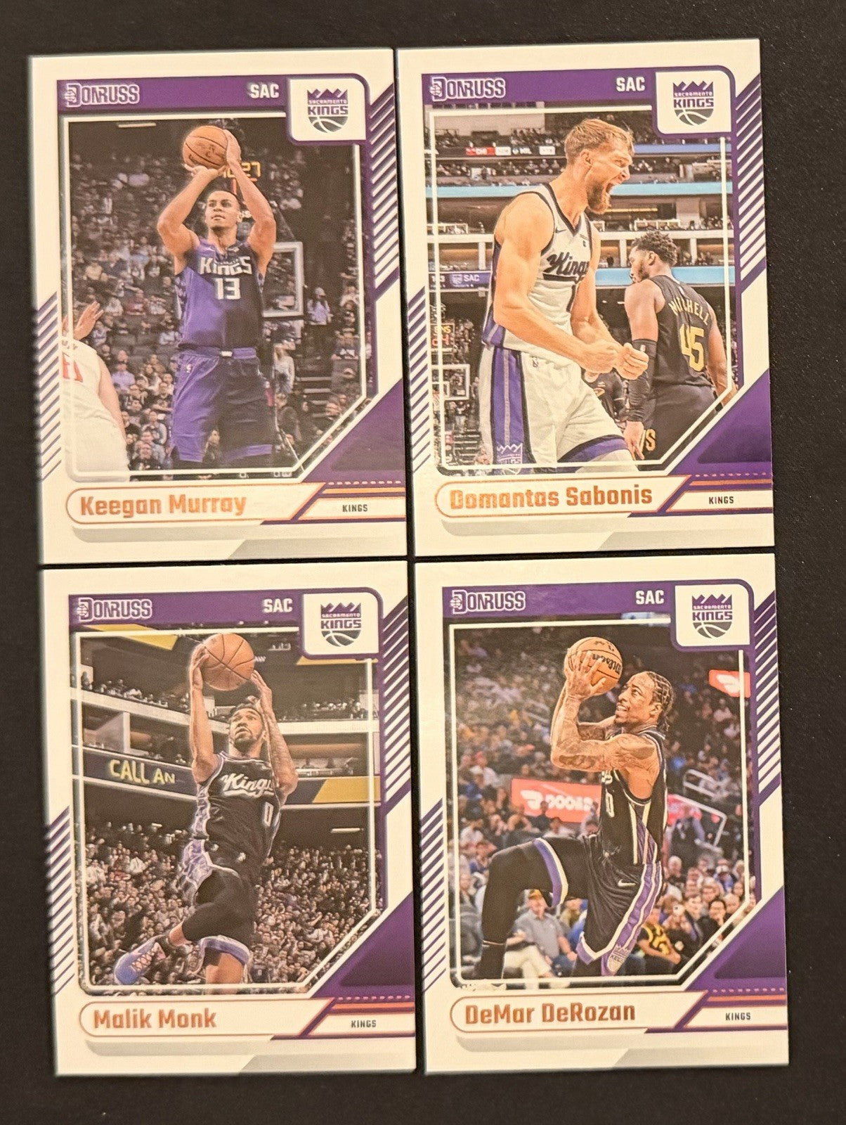 2024-25 Donruss Sacramento Kings Team Lot Sabonis DeRozan Monk NBA Card