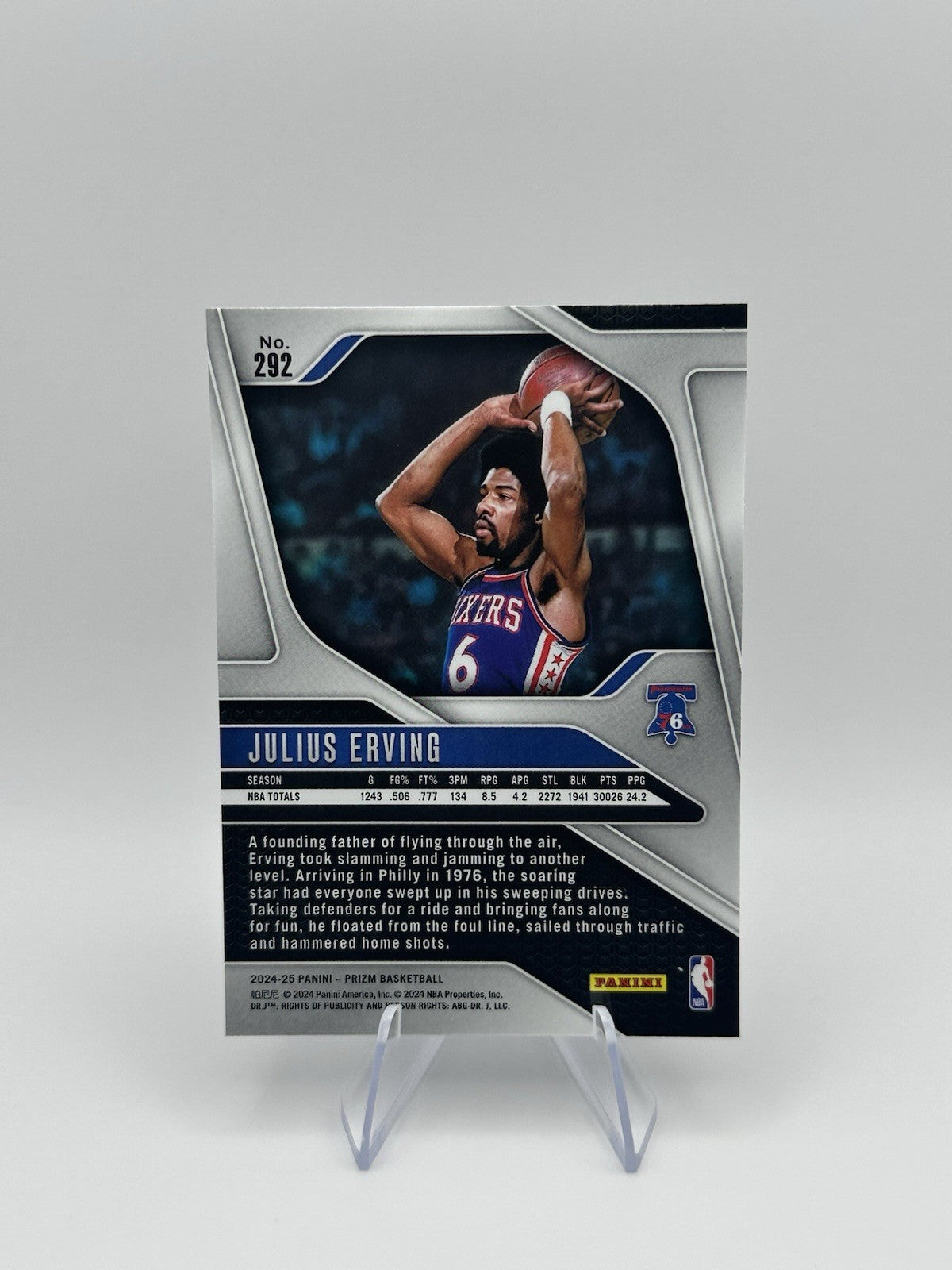 2024-25 Panini Prizm Silver #292 Julius Erving NBA Card