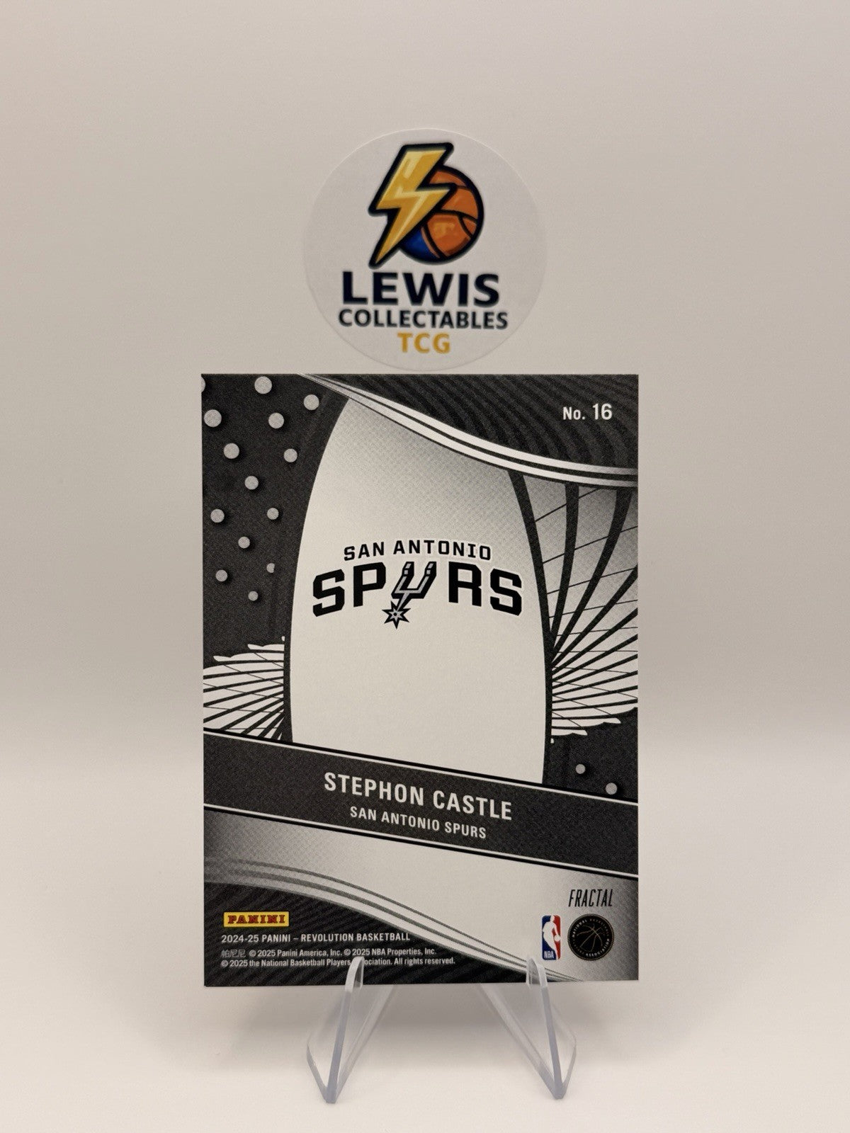 Stephon Castle RC Supernova Fractal - Revolution Basketball - Spurs - NM/M