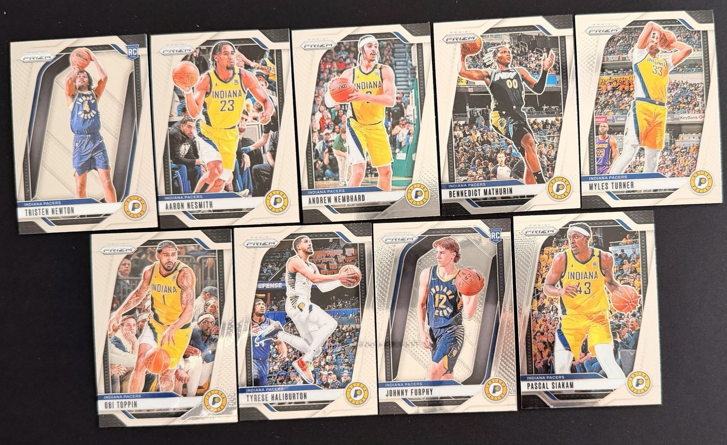 Indiana Pacers Team Lot Panini Prizm Cards Haliburton Siakam Mathurin RC