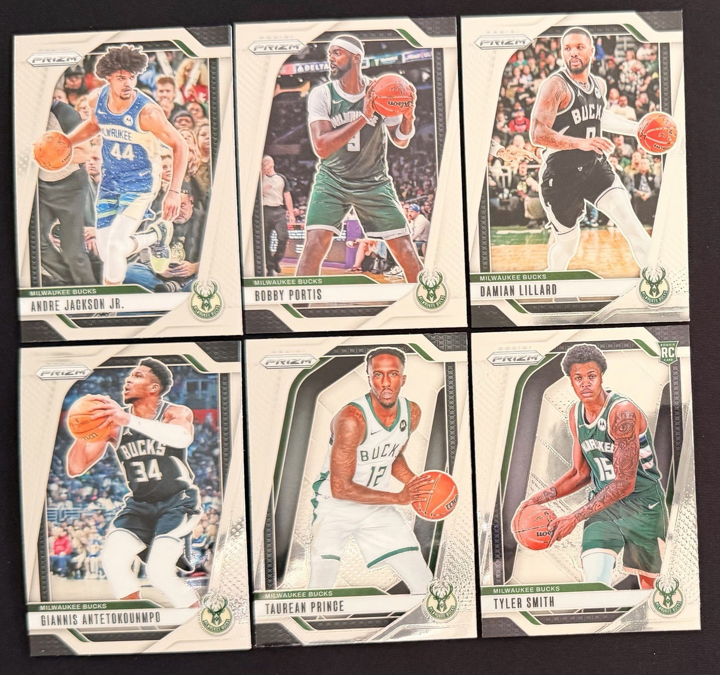 Milwaukee Bucks Team Lot Panini Prizm Cards Giannis Lillard RC NM NBA Card