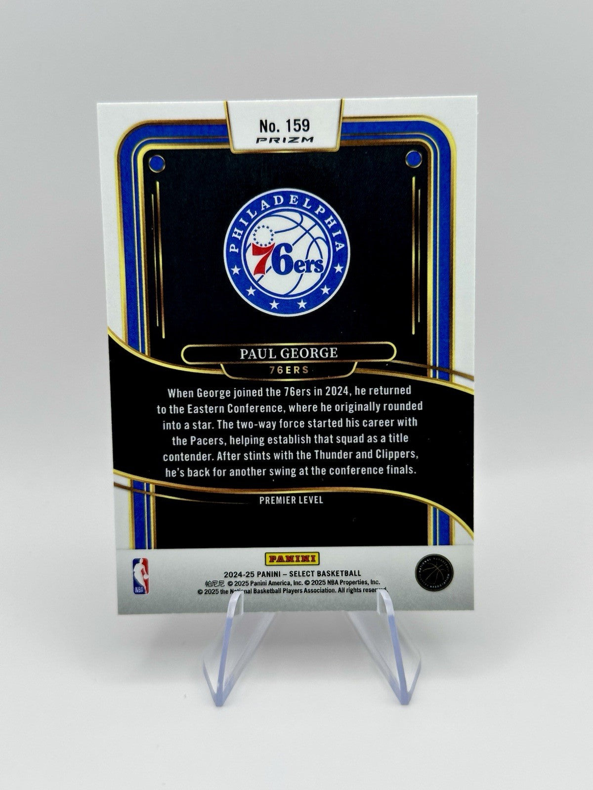 2024-25 Select Paul George Red Wave Prizm #159 Philadelphia Philadelphia 76e