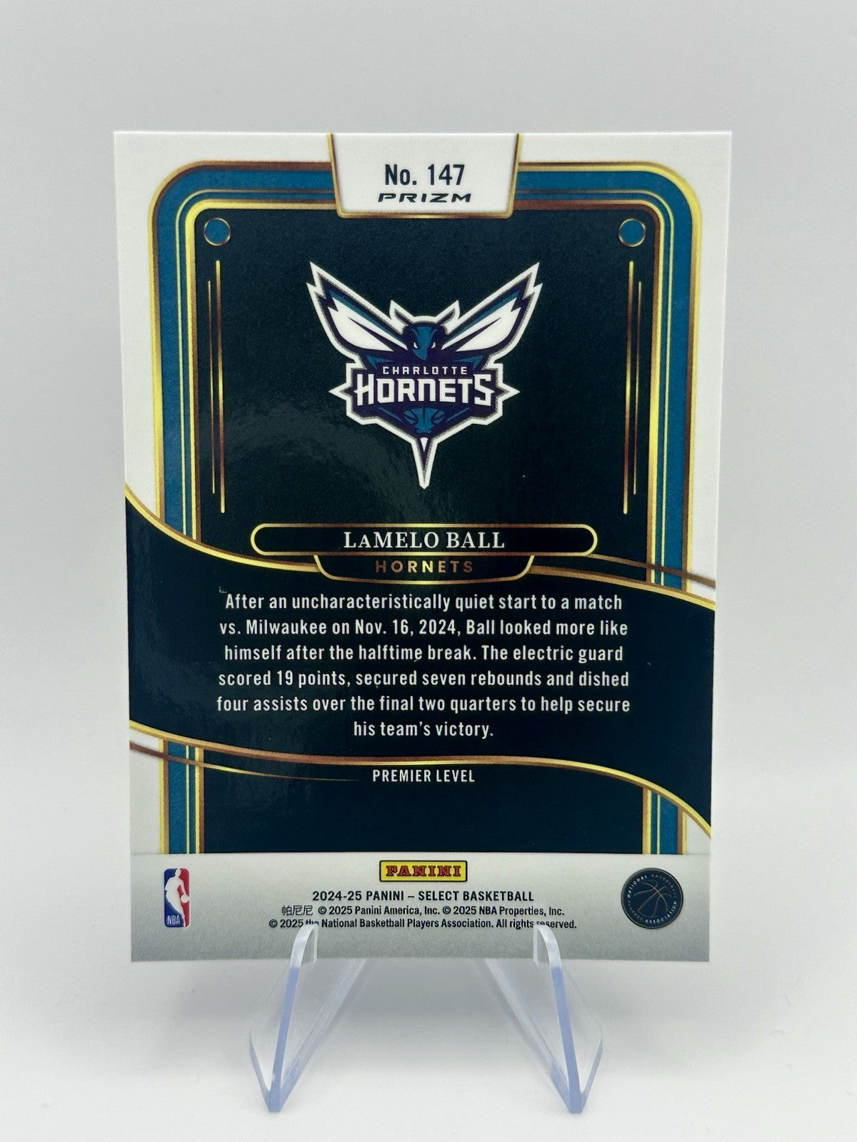 2024-25 Select LaMelo Ball Premier Level Charlotte Hornets #147 NBA Card