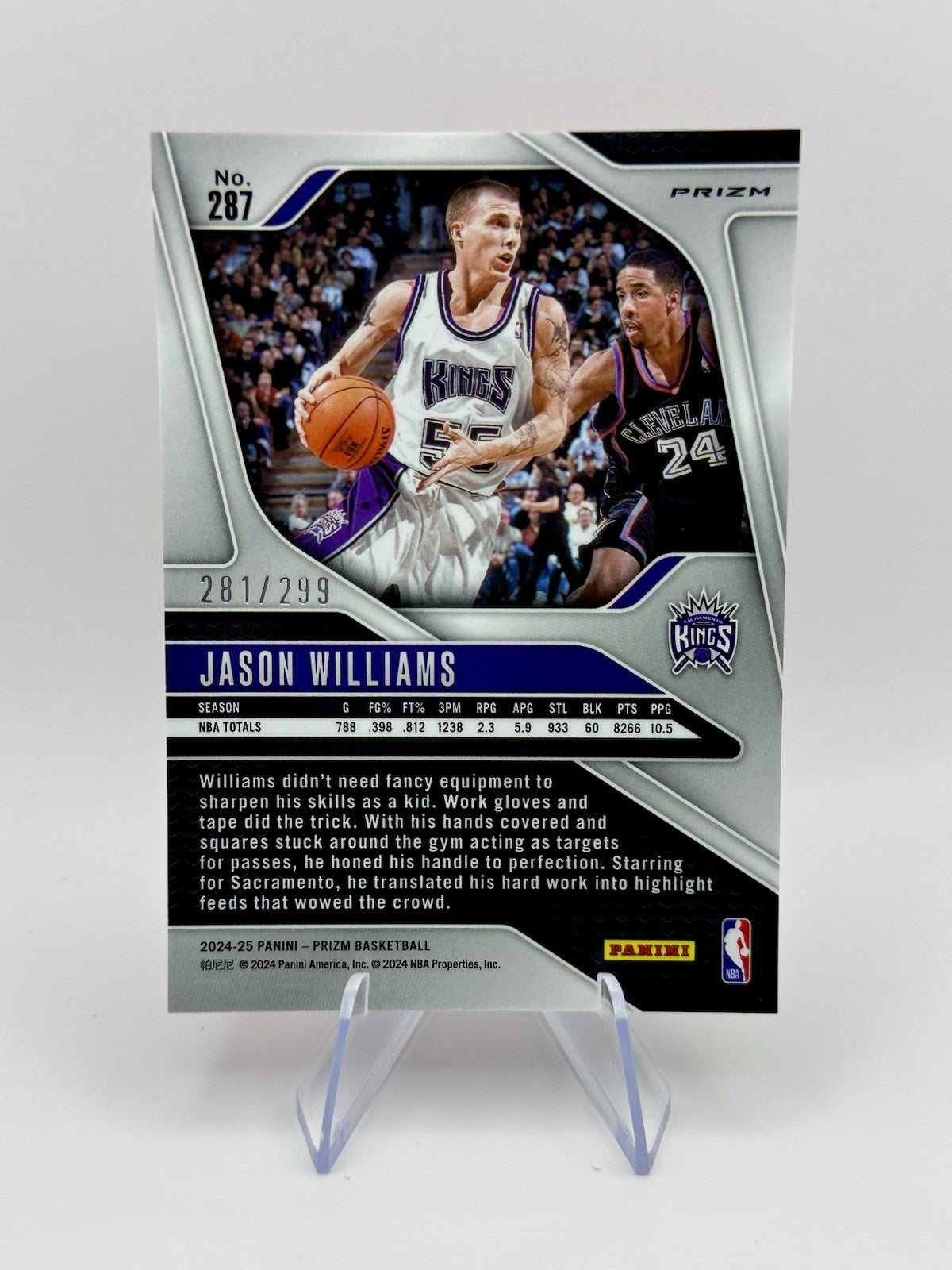 2024-25 Panini Prizm Prizm Jason Williams Kings #287/299 Legends NBA Card