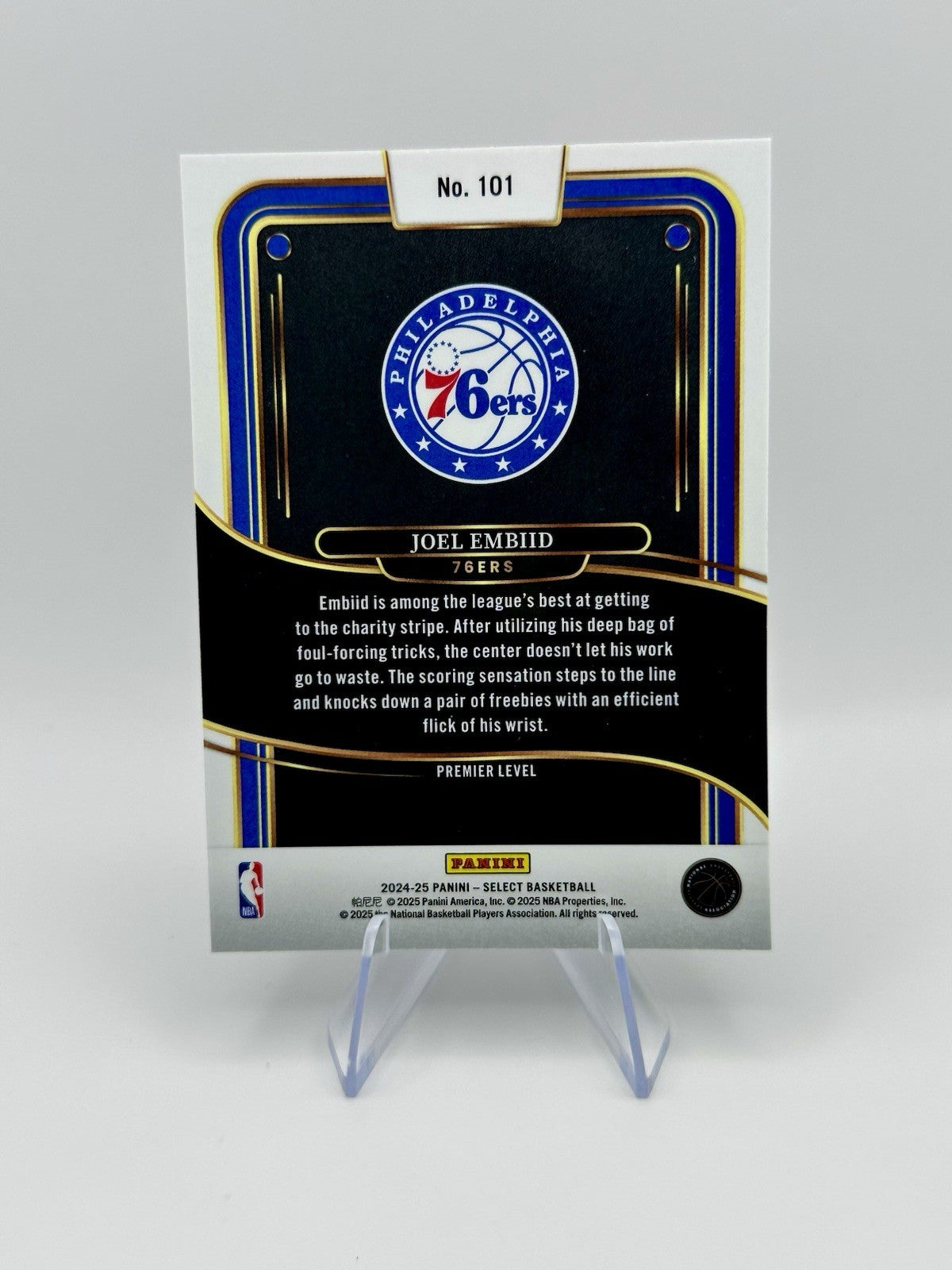 2024-25 Select Premier Level #101 Philadelphia Philadelphia 76er Joel Embiid