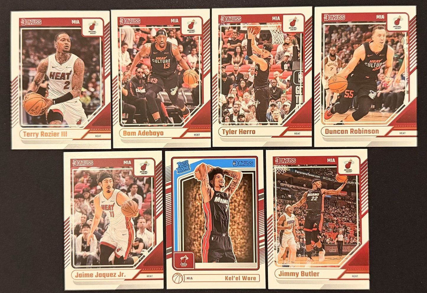2024-25 Donruss Miami Heat Team Lot Butler Adebayo Herro Ware RC NBA Card