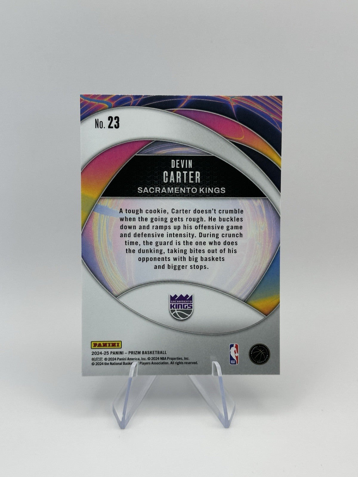 2024-25 Panini Prizm Devin Carter #23 Instant Impact RC Sacramento Kings
