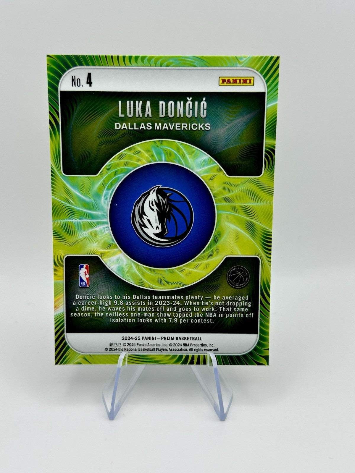 2024-25 Prizm Luka Doncic Fractal #4 - Mavericks NBA Card