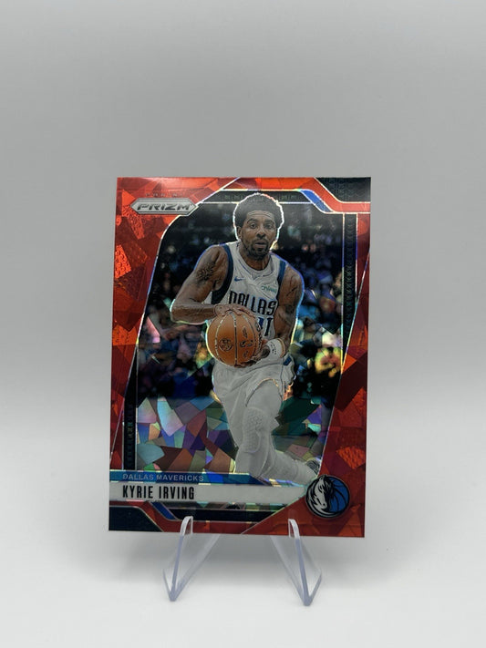 2024-25 Panini Prizm Red Cracked Ice Dallas Mavericks #111 Kyrie Irving NBA Card
