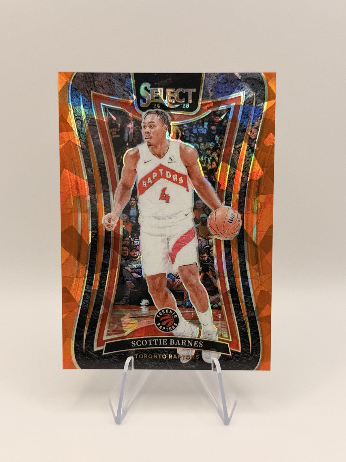 2024-25 Prizm Select Scottie Barnes Orange Cracked Ice/275 Toronto Raptors