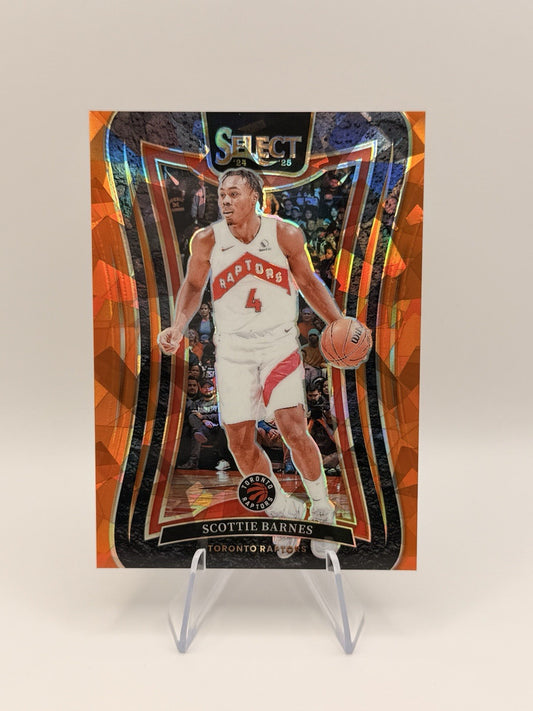 2024-25 Prizm Select Scottie Barnes Orange Cracked Ice/275 Toronto Raptors
