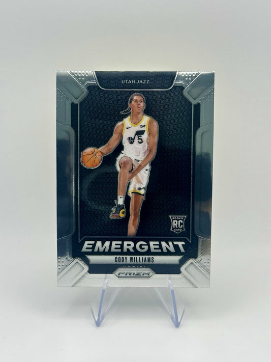 2024-25 Panini Prizm Cody Williams RC #12 Emergent Utah Jazz RC NBA Card