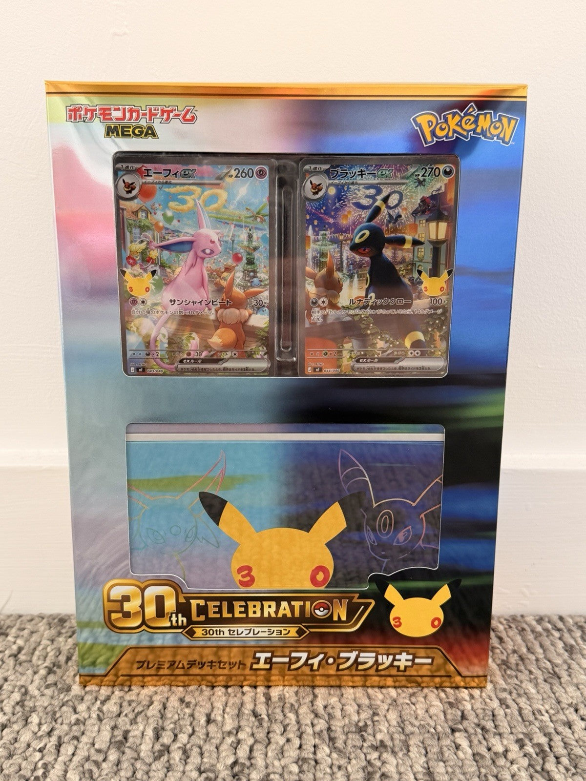Pokemon 30th Celebration Espeon Umbreon ex Premium Deck Set Japanese
