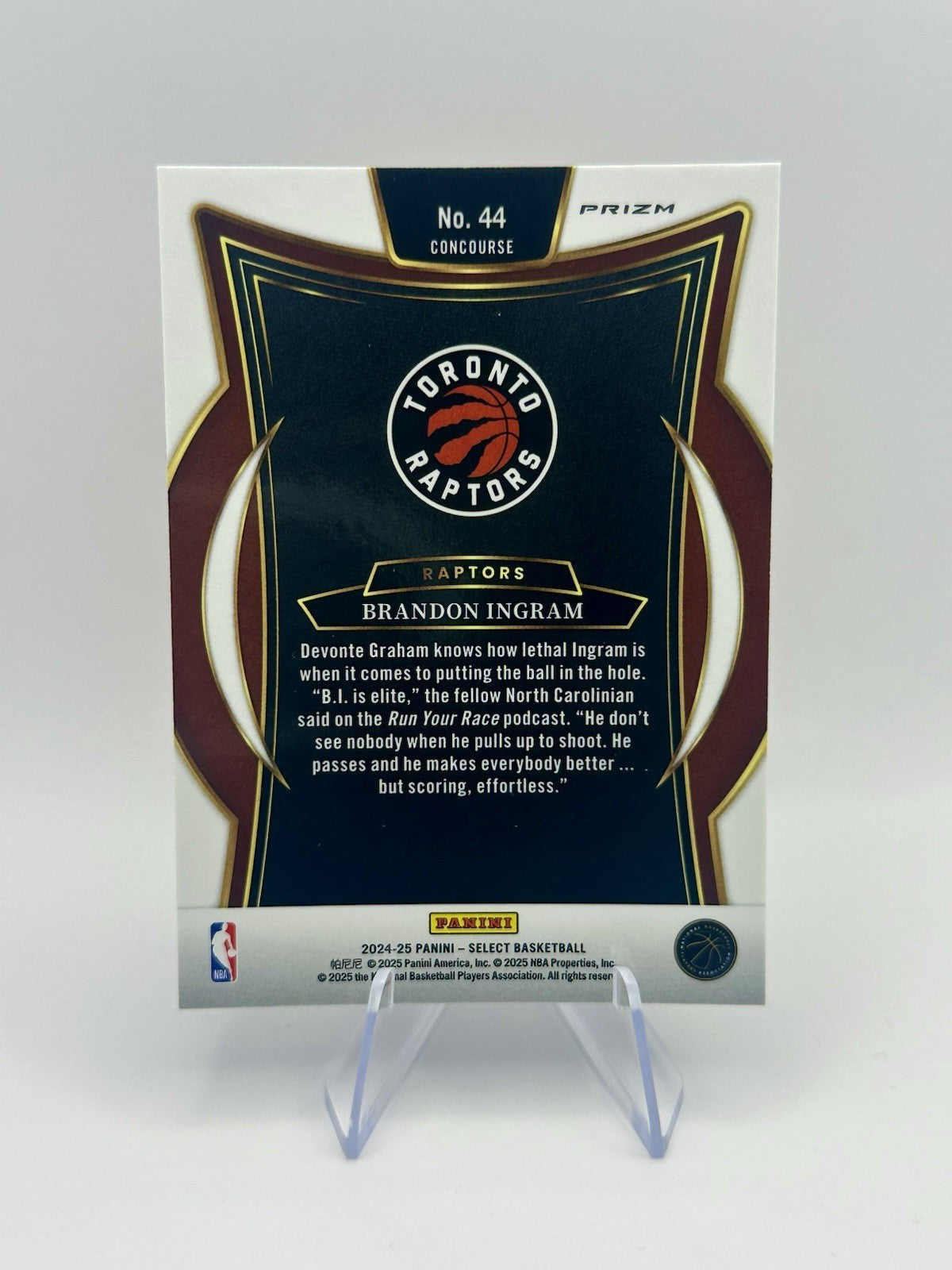 2024-25 Select Brandon Ingram Blue Toronto Raptors #44 Concourse NBA Card