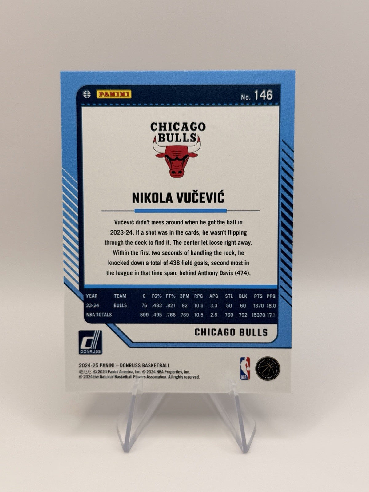 2024-25 Panini Donruss Nikola Vucevic Green Laser Parallel Chicago Bulls #146