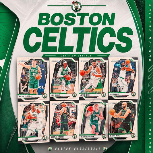 Boston Celtics Team Lot Panini Prizm Cards Tatum Brown Holiday Porzingis +