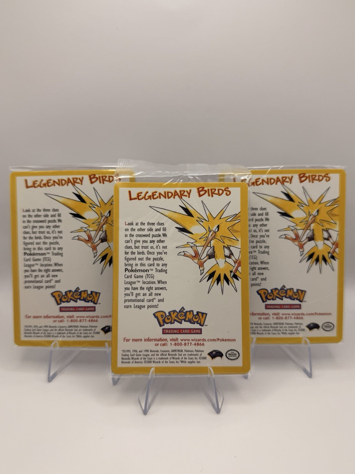 Pokemon Legendary Birds Sealed Promo Set Moltres Articuno Zapdos 21 22 23 WOTC