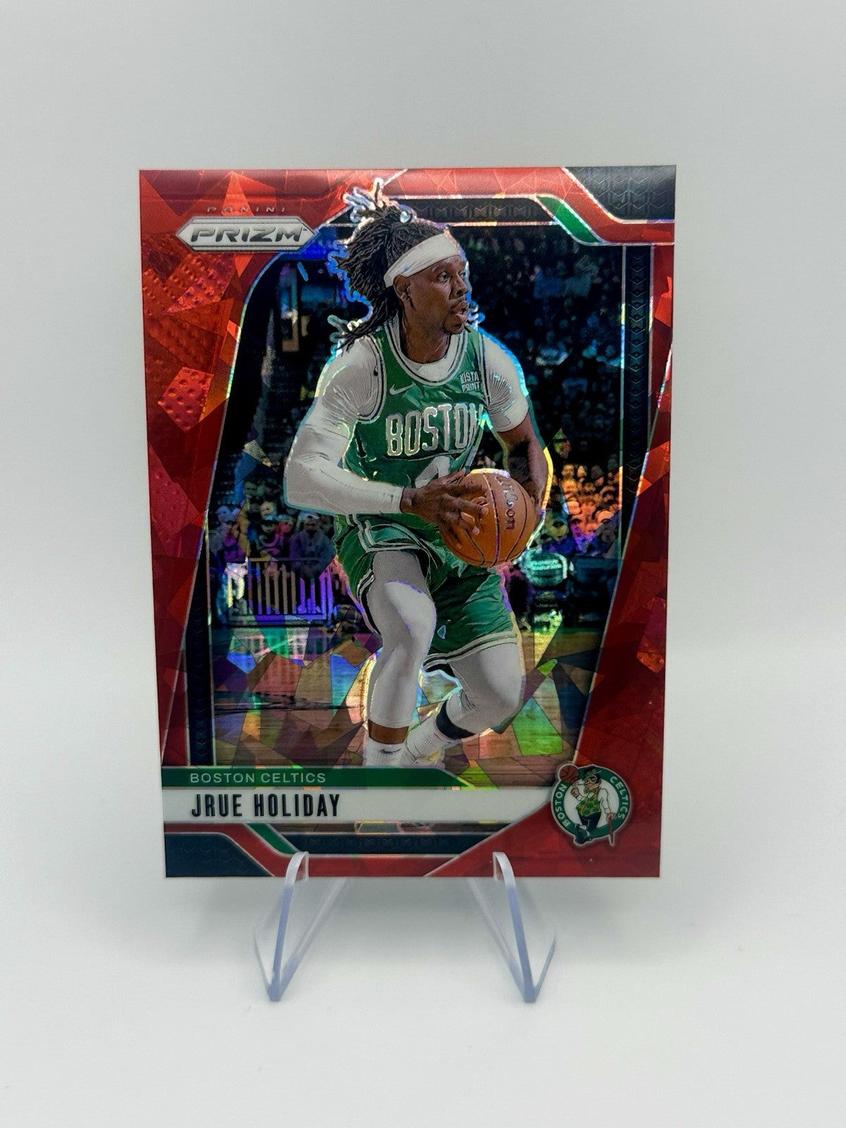 2024-25 Panini Prizm Jrue Holiday Red Cracked Ice Prizm #171 Celtics NBA Card