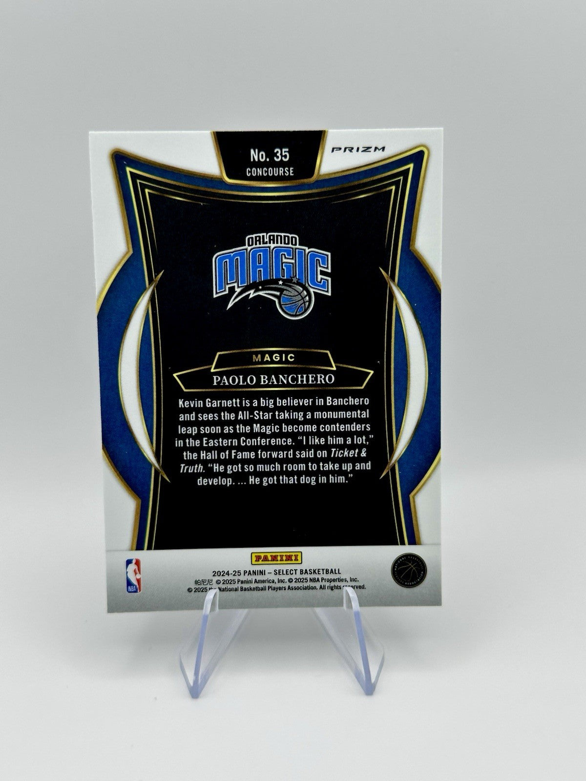 2024-25 Select Paolo Banchero Silver Orlando Magic #35 Concourse NBA Card