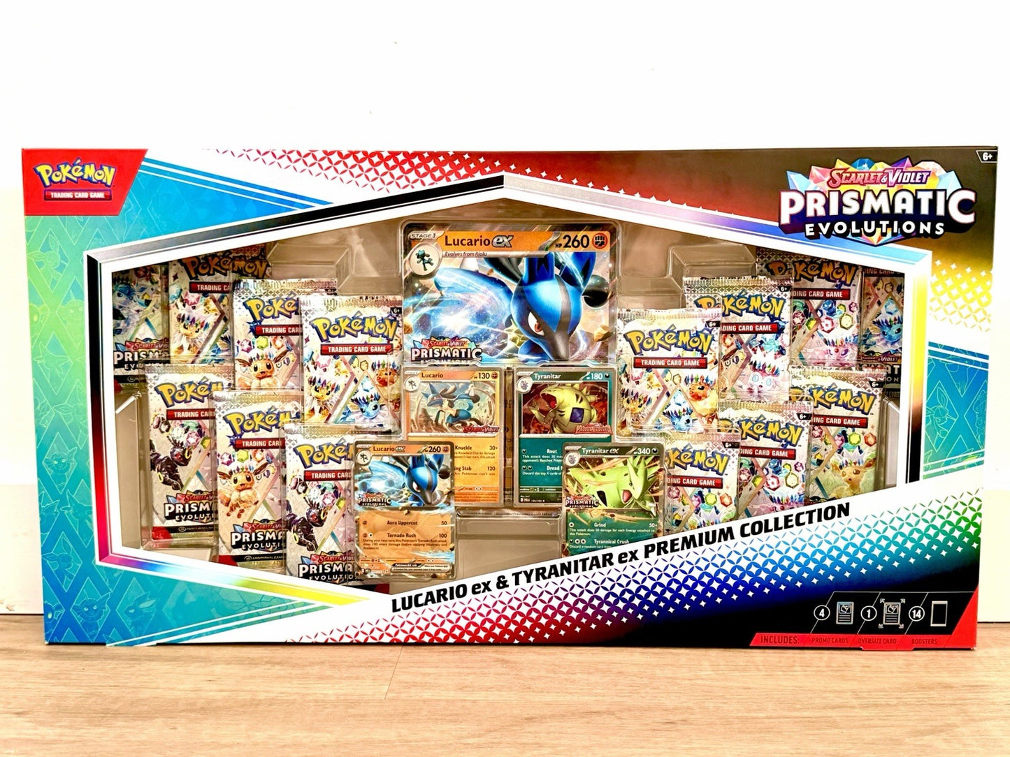 Prismatic Evolutions Lucario Ex & Tyranitar Ex Premium Collection Sealed Pokemon