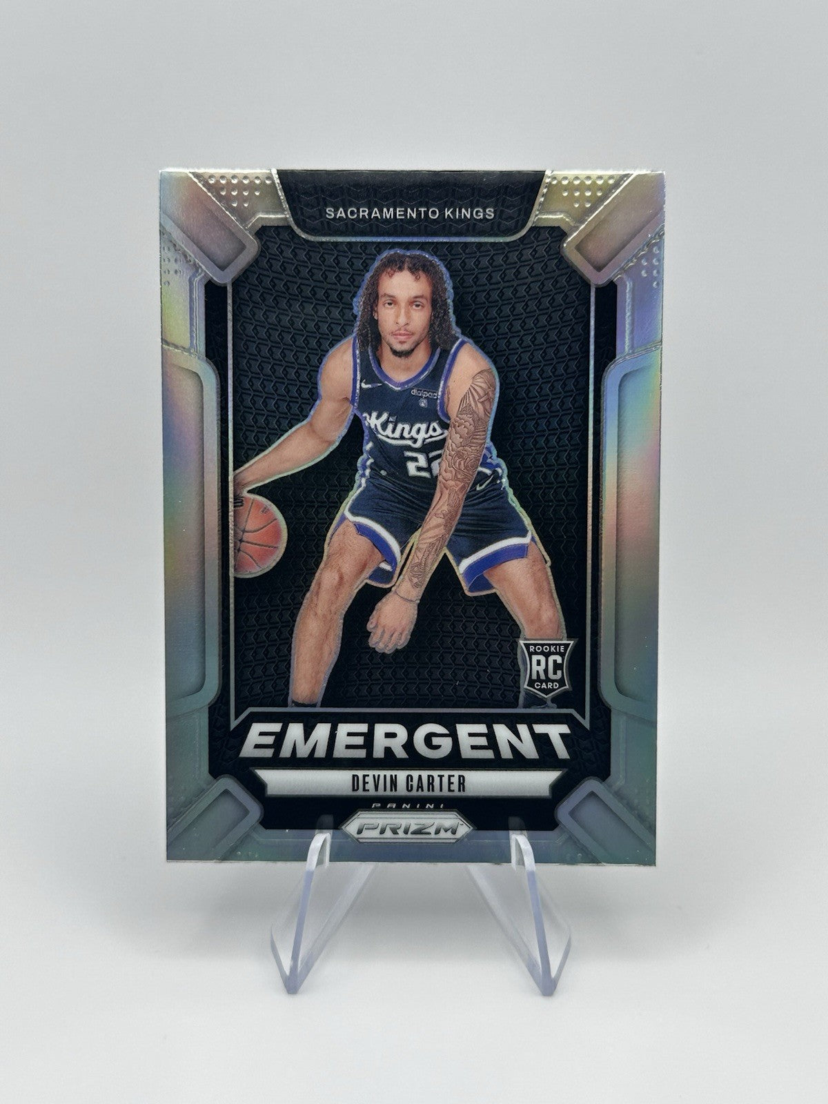2024-25 Panini Prizm Emergent #9 Devin Carter RC Sacramento Kings NBA Card