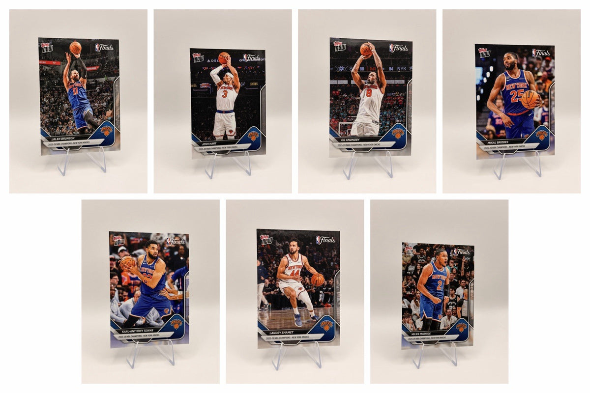Topps NOW 2025-26 NBA Finals Champions New York Knicks 15 Card Team Set Complete
