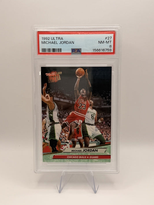 Michael Jordan 1992 Fleer Ultra #27 PSA 8 Chicago Bulls Vintage NBA Card