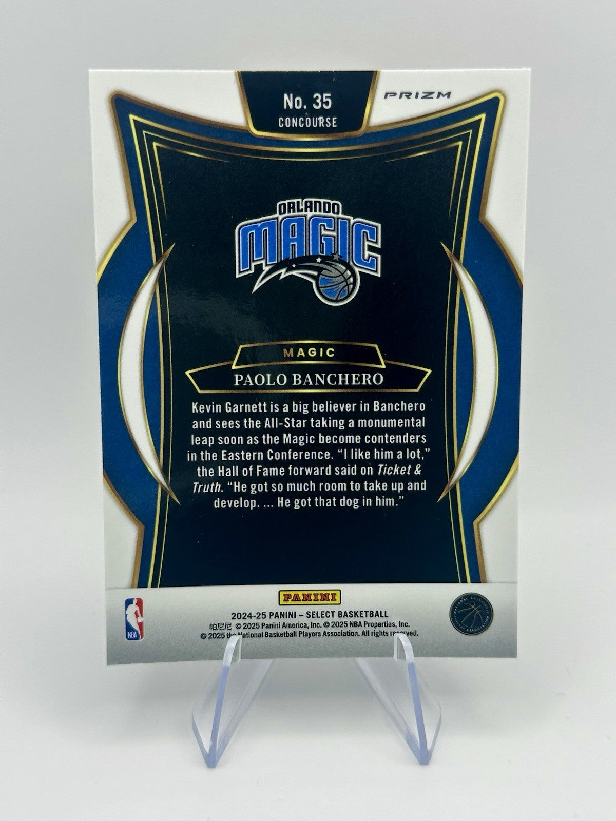 2024-25 Select Paolo Banchero Silver Orlando Magic #35 Concourse NBA Card