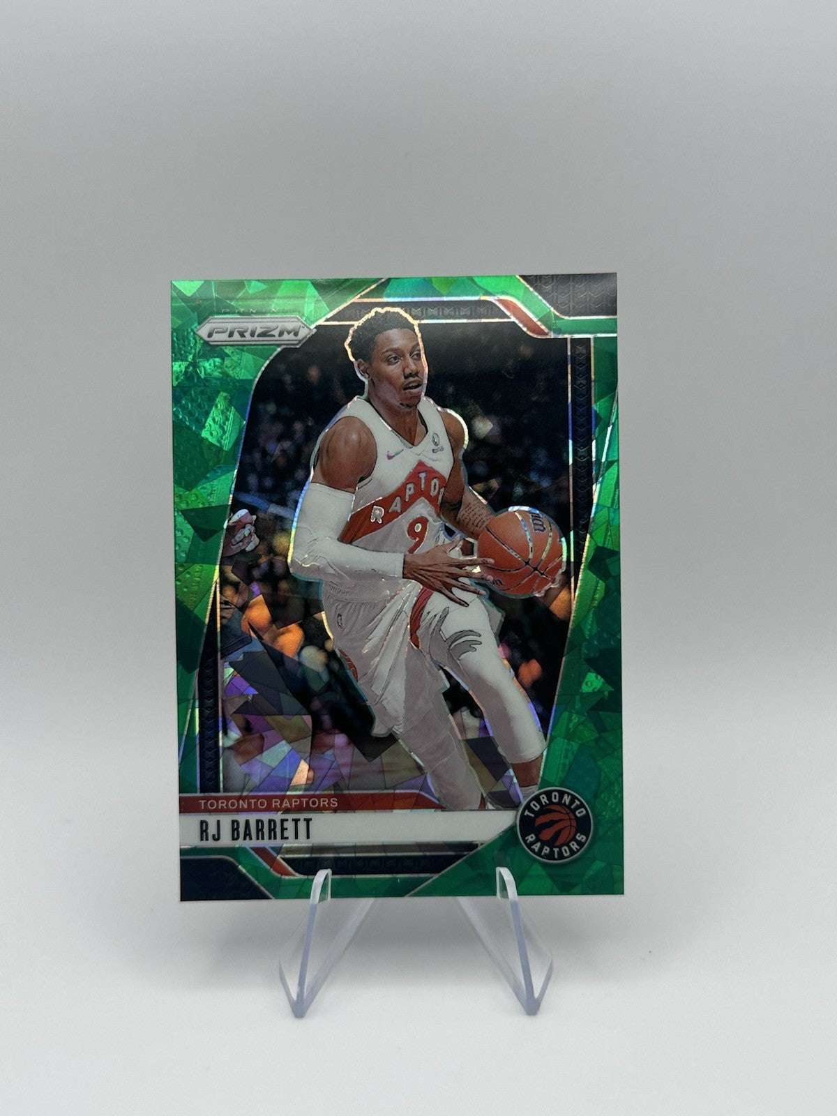 2024-25 Panini Prizm Green Ice Prizm #101 RJ Barrett Toronto Raptors NBA Card