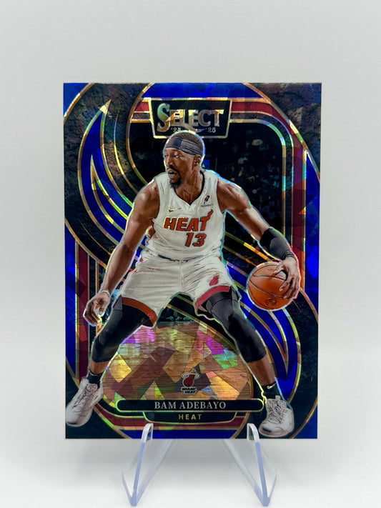Bam Adebayo Blue Cracked Ice Panini Prizm Premier Level #163 Miami Heat Select