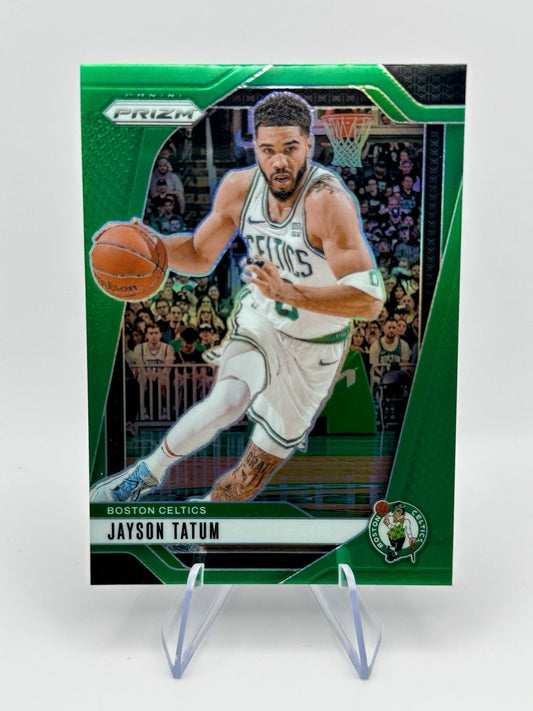 2024-25 Panini Prizm Jayson Tatum Green Prizm Boston Celtics #103 NBA Card