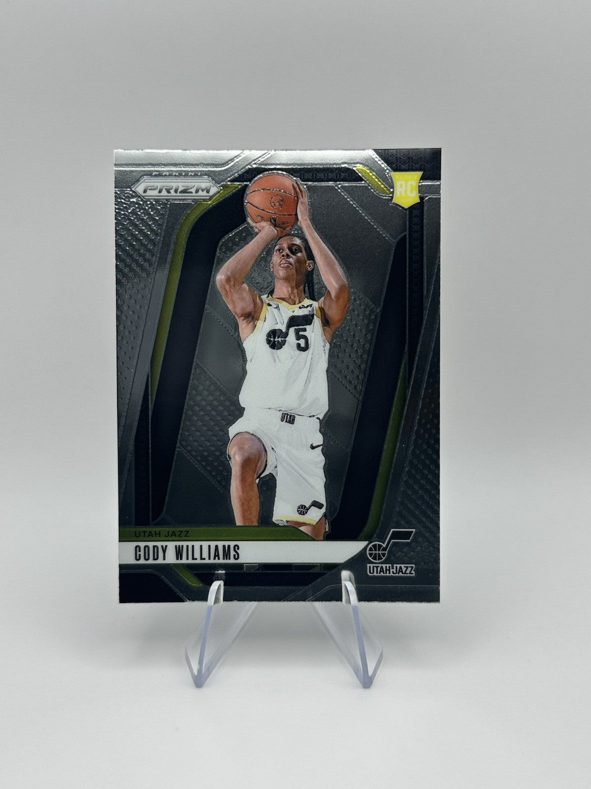 2024-25 Panini Prizm Silver #232 Cody Williams RC Utah Jazz NBA Card
