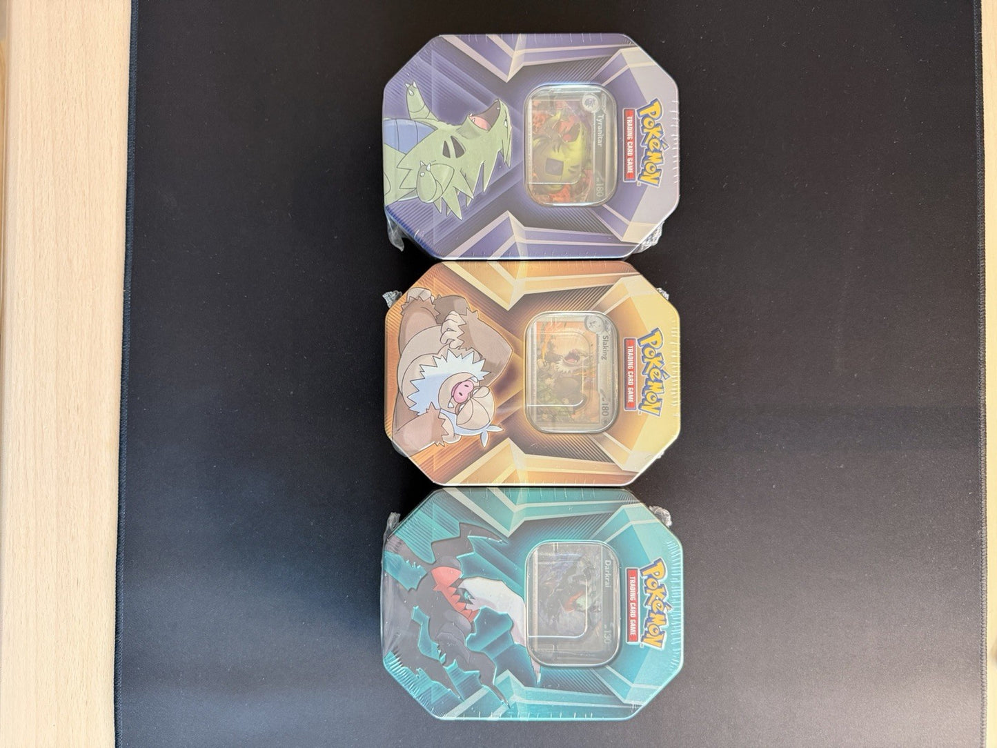 3 x Triple Whammy Collector Sealed Tins (Complete Tin Set) Pokemon TCG