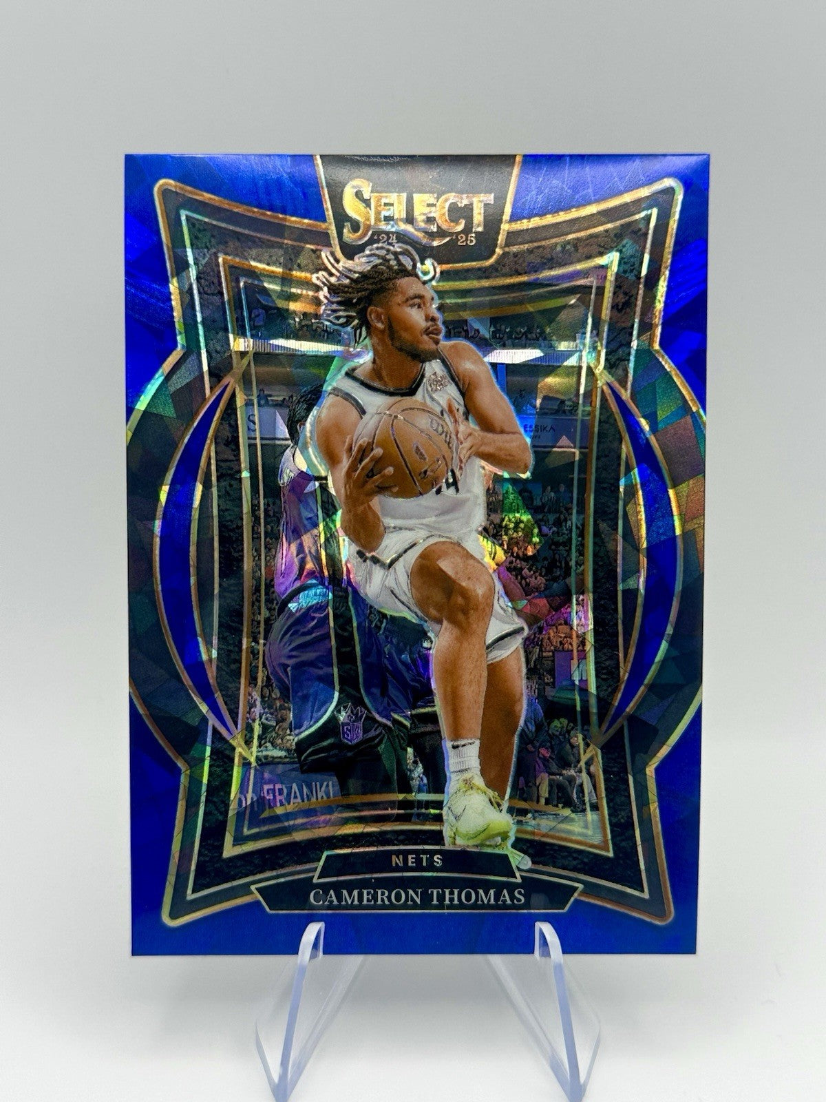 2024-25 Select Cameron Thomas Blue Cracked Ice Brooklyn Nets #50 NBA Card