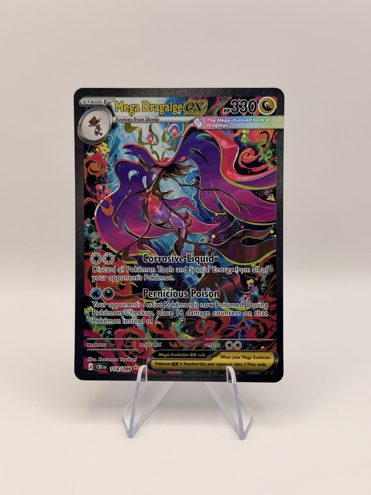 Pokemon Chaos Rising Mega Dragalge ex 104/086 & 118/086 Secret Rare Lot NM