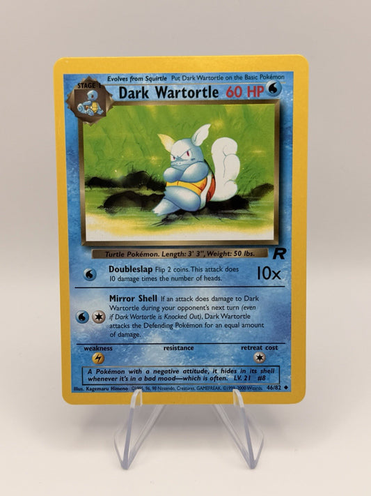 Pokémon Team Rocket Dark Wartortle 46/82 Uncommon Unlimited WOTC Vintage