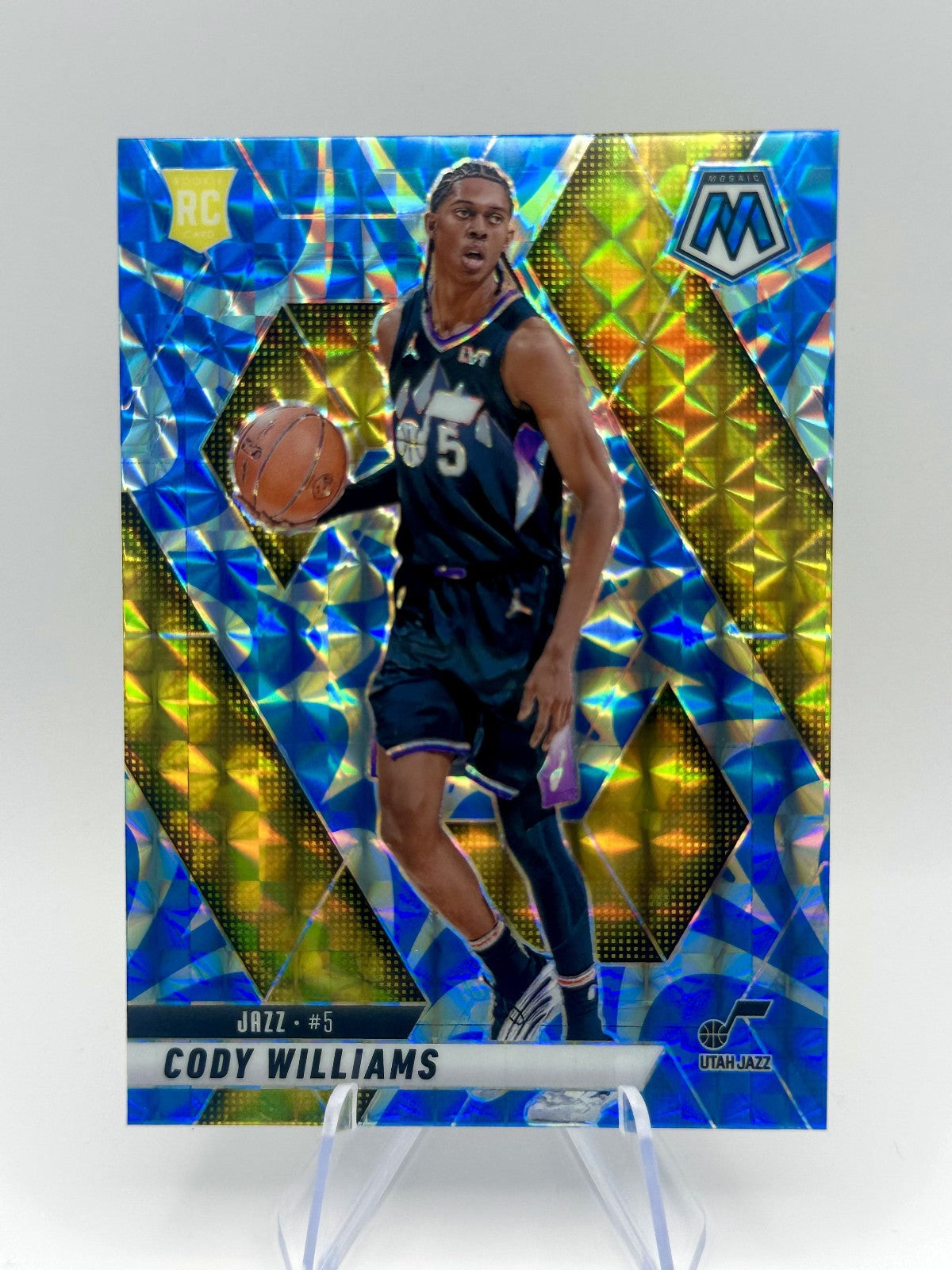 2024-25 Panini Mosaic Cody Williams RC Prizm Utah Jazz #207 NBA Card