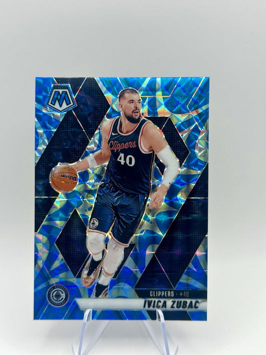 2024-25 Panini Mosaic Ivica Zubac Blue Mosaic Los Angeles Clippers #177 NBA Card