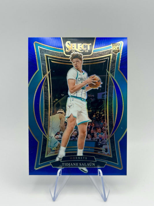 2024-25 Select Tidjane Salaun RC Blue Prizm SSP Charlotte Hornets #95 NBA Card