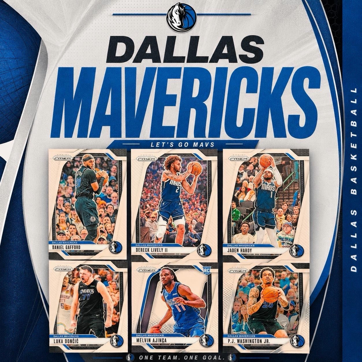 Dallas Mavericks Team Lot Panini Prizm Cards Luka Doncic Lively Gafford RC
