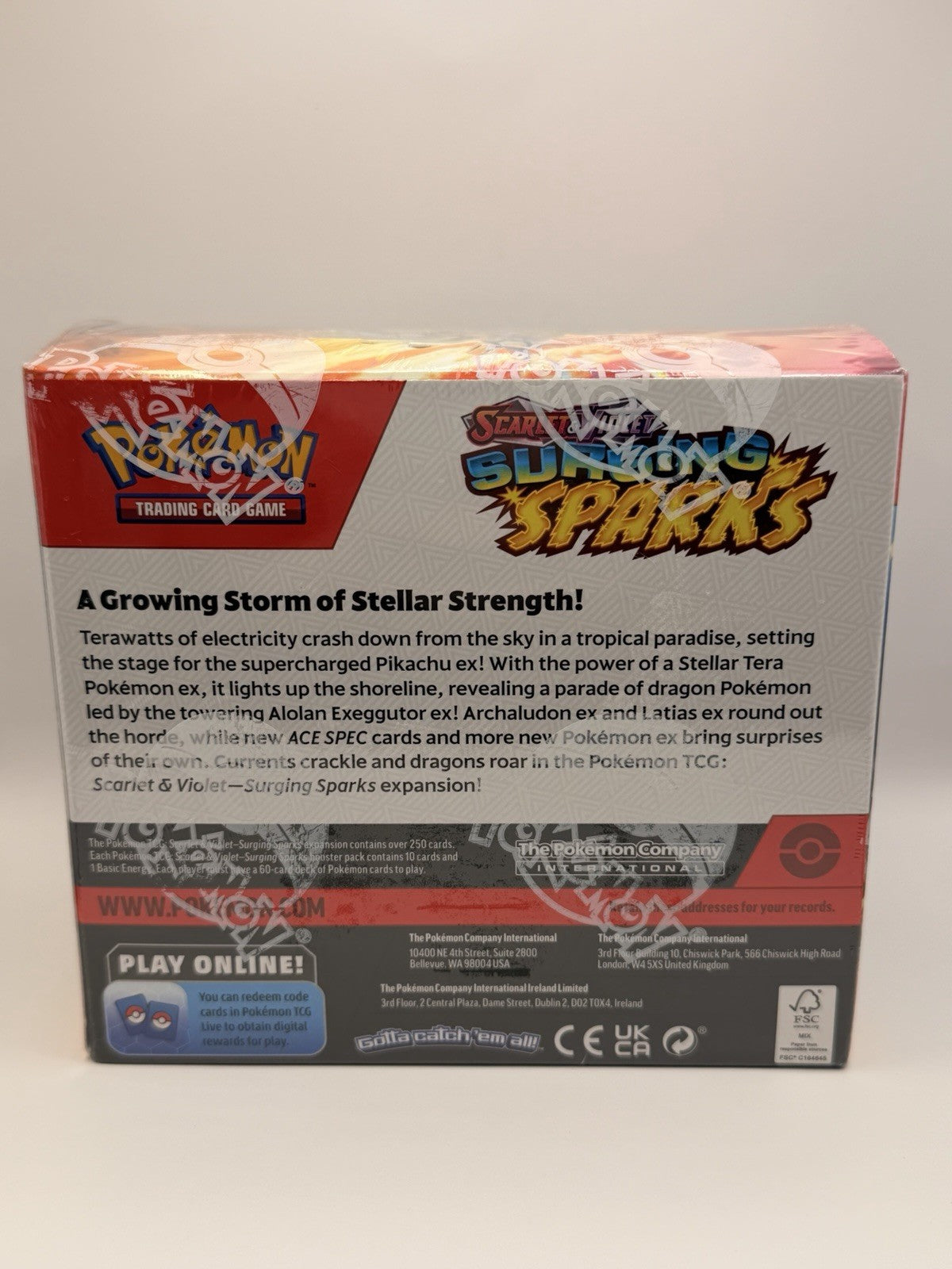 Pokemon TCG Surging Sparks Booster Box SV8 Factory Sealed English 36 Packs