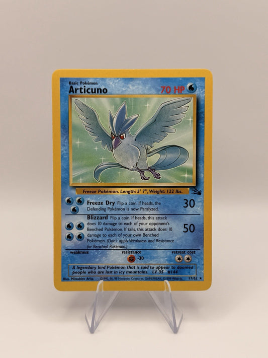 Pokémon Fossil Articuno 17/62 Rare Unlimited Vintage WOTC
